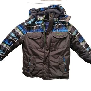 Kids Puffer Jacket - Gray and Blue